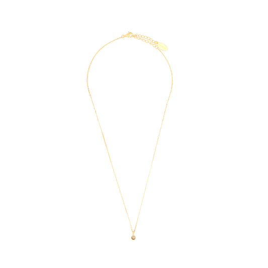 NATURAL TOPAZ AND DIAMOND APRIL PENDANT GOLD