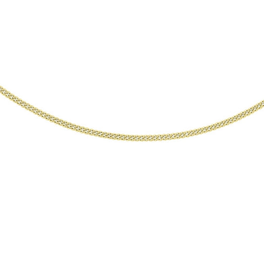 9K Yellow Gold 24 Adjustable Heart Slider Curb Chain 56cm