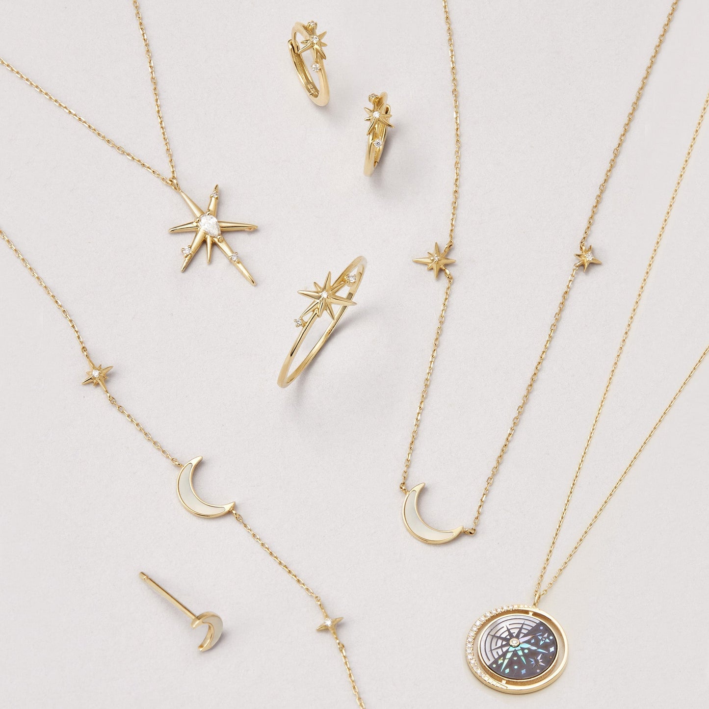 Ania Haie 14kt Gold Diamond Cosmos Pendant Necklace