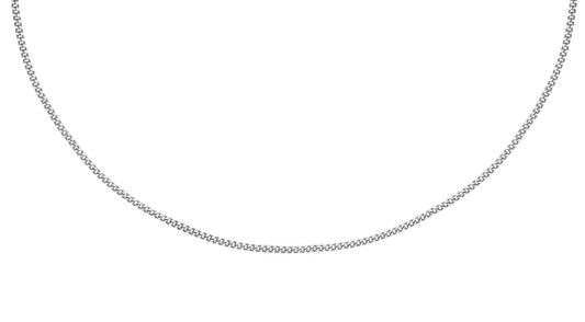9K White Gold Diamond Cut Curb Chain