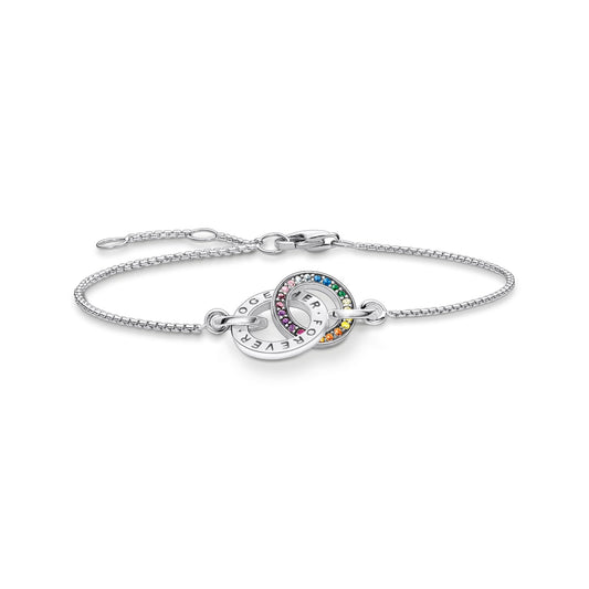 THOMAS SABO Bracelet Together with Two Rings Silver Blackened