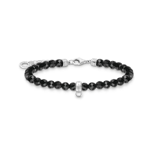 THOMAS SABO Onyx Bead Charm Bracelet