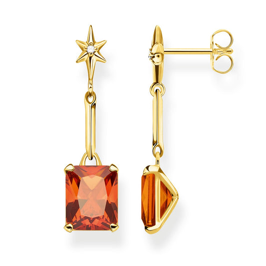 Thomas Sabo Earrings Orange Stone