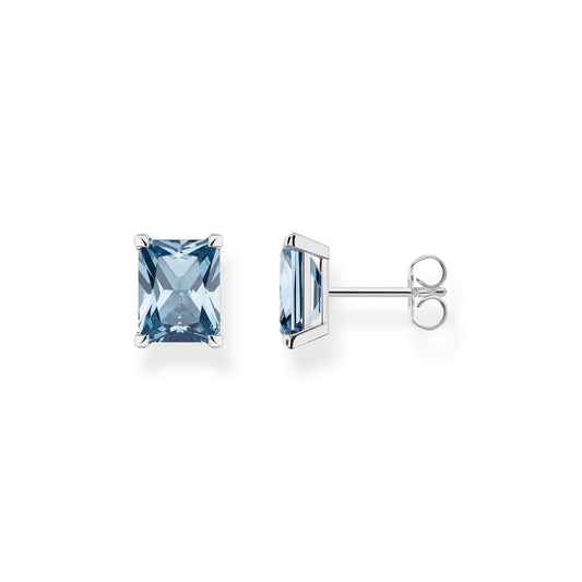 THOMAS SABO Ear studs blue stone silver
