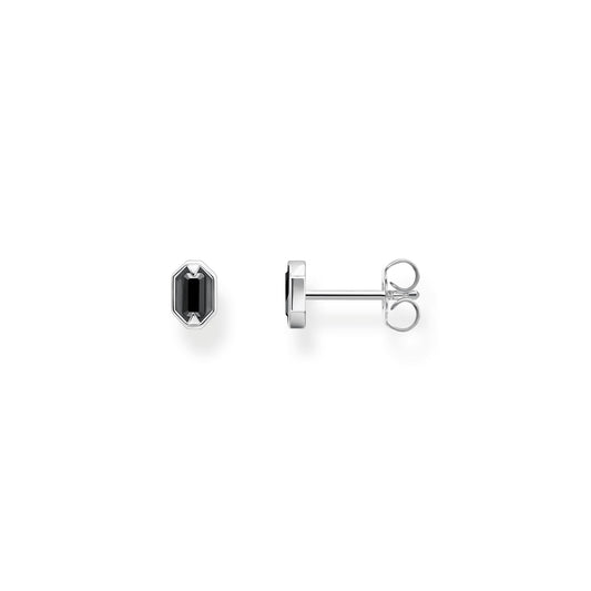 THOMAS SABO Ear Studs Crocodile Eyes with Stones Silver Blackened