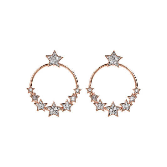 Bronzallure Hoop Earrings Stars