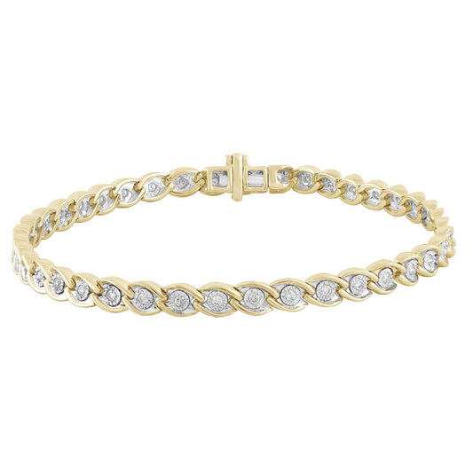 Bracelet with 0.50ct Diamonds in 9K Yellow Gold