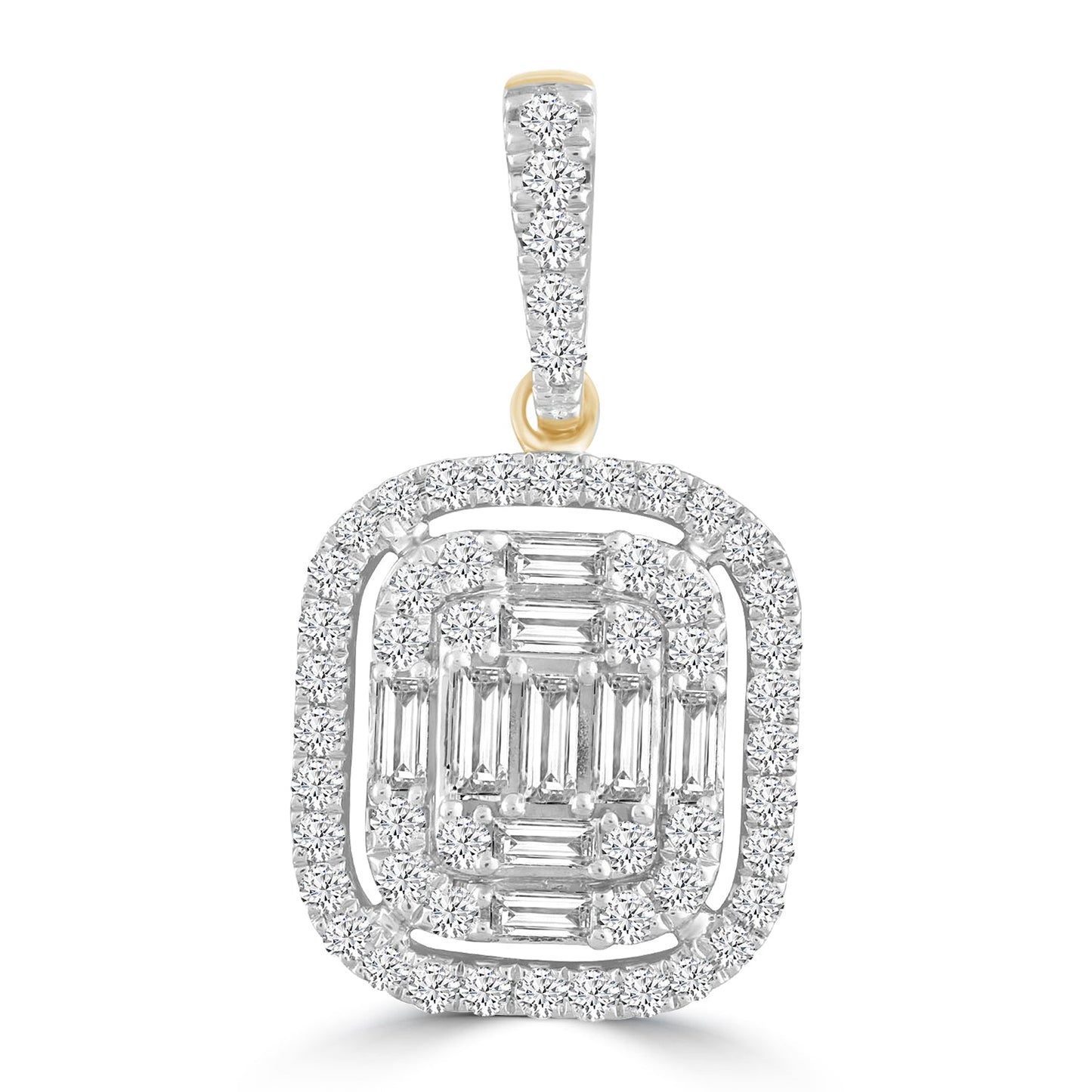 Cluster Pendant with 0.50ct Diamond in 9K Yellow Gold