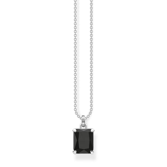 Thomas Sabo Necklace Black Stone Silver