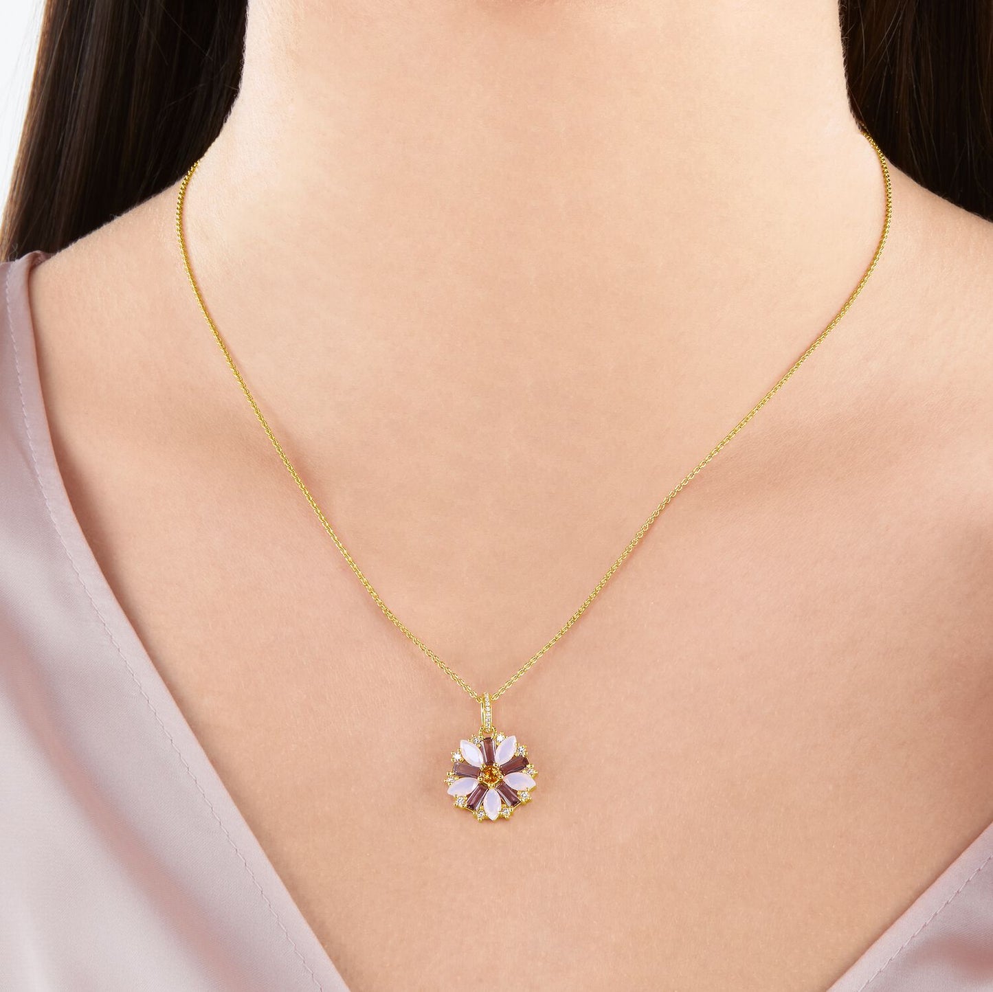 Thomas Sabo Necklace Flower Gold