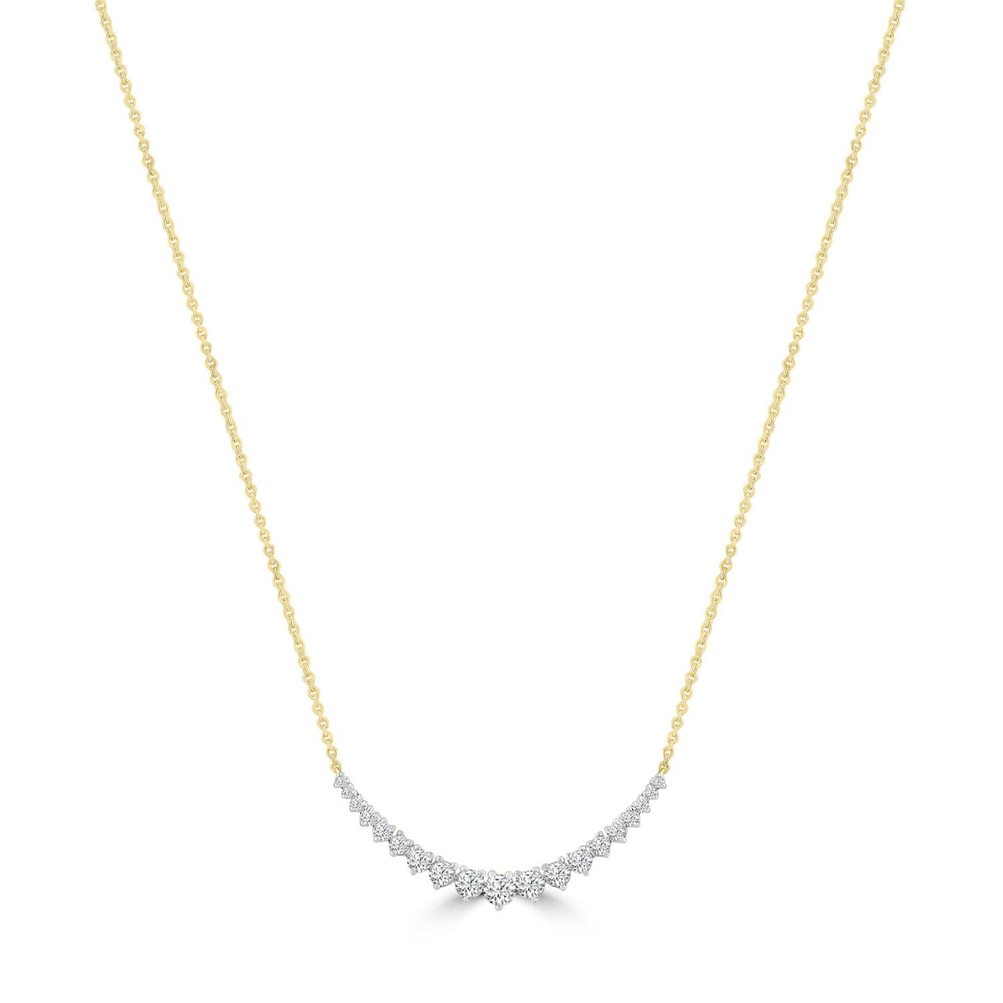 Diamond Necklace with 0.50ct Diamonds in 9K Yellow Gold