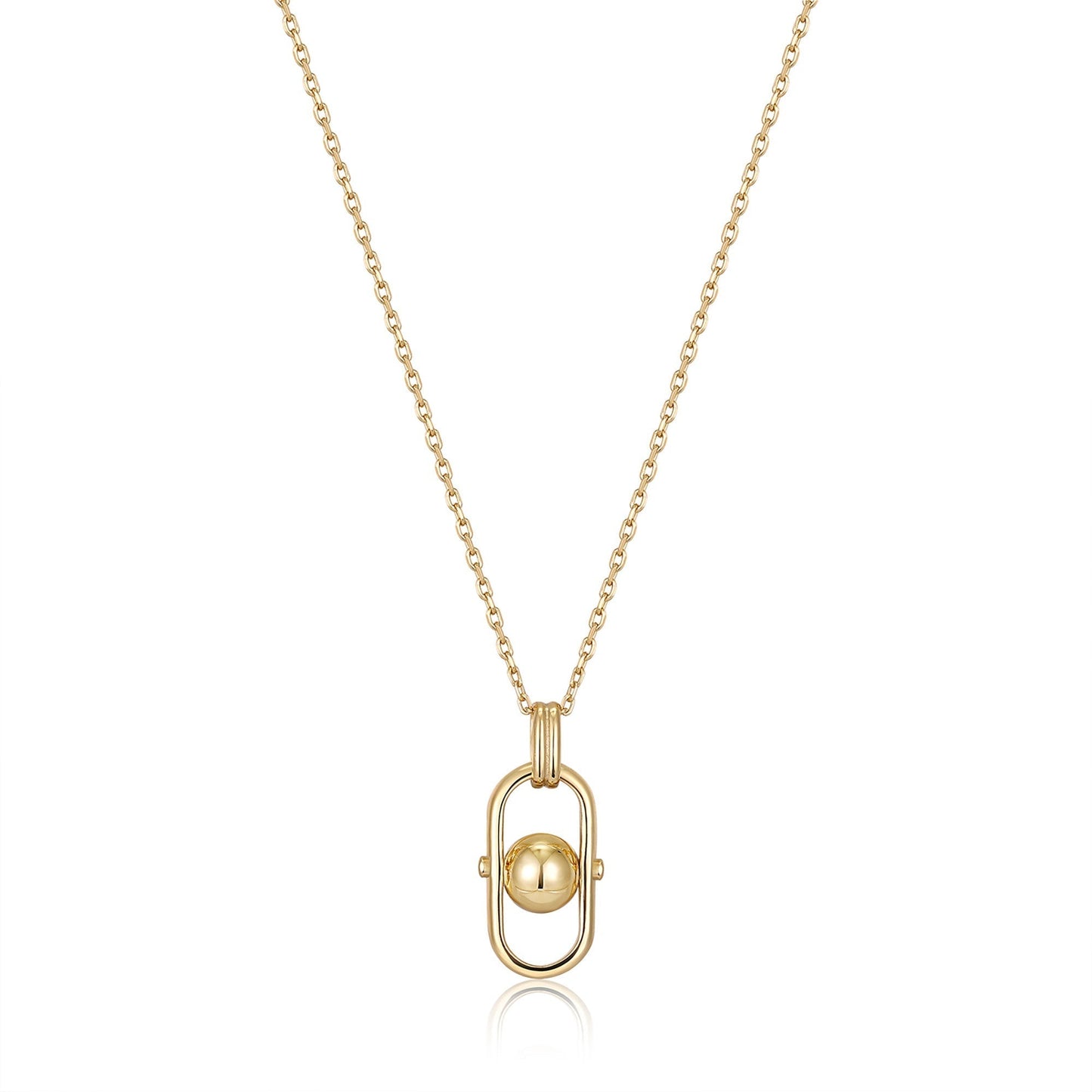 Ania Haie Gold Orb Link Drop Pendant Necklace