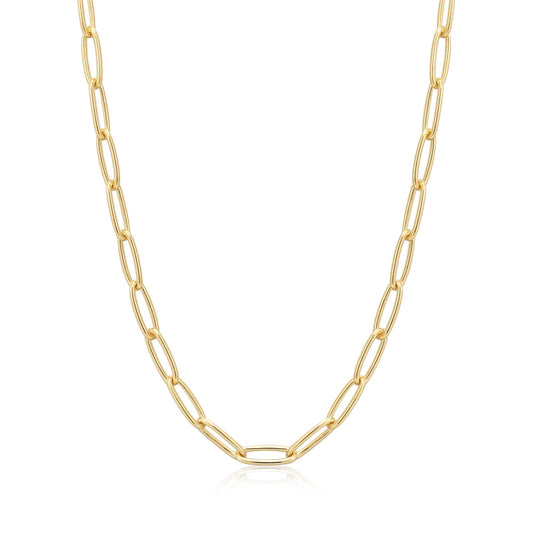 Ania Haie Gold Paperclip Chunky Chain Necklace