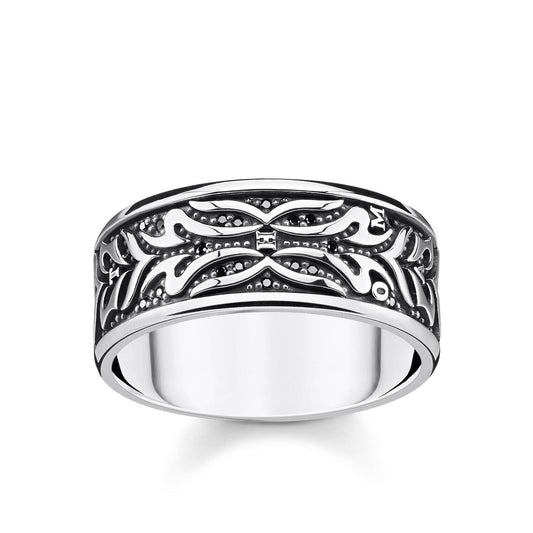 Thomas Sabo Ring Black Tiger Pattern