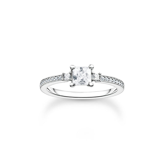 Thomas Sabo Ring pave white stone silver