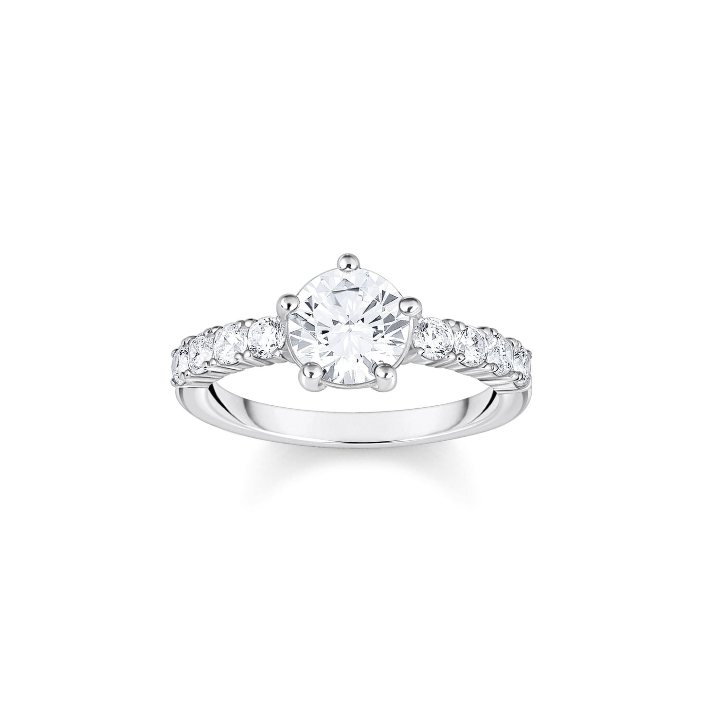 THOMAS SABO Heritage Glam Solitaire Ring with White Zirconia Stones