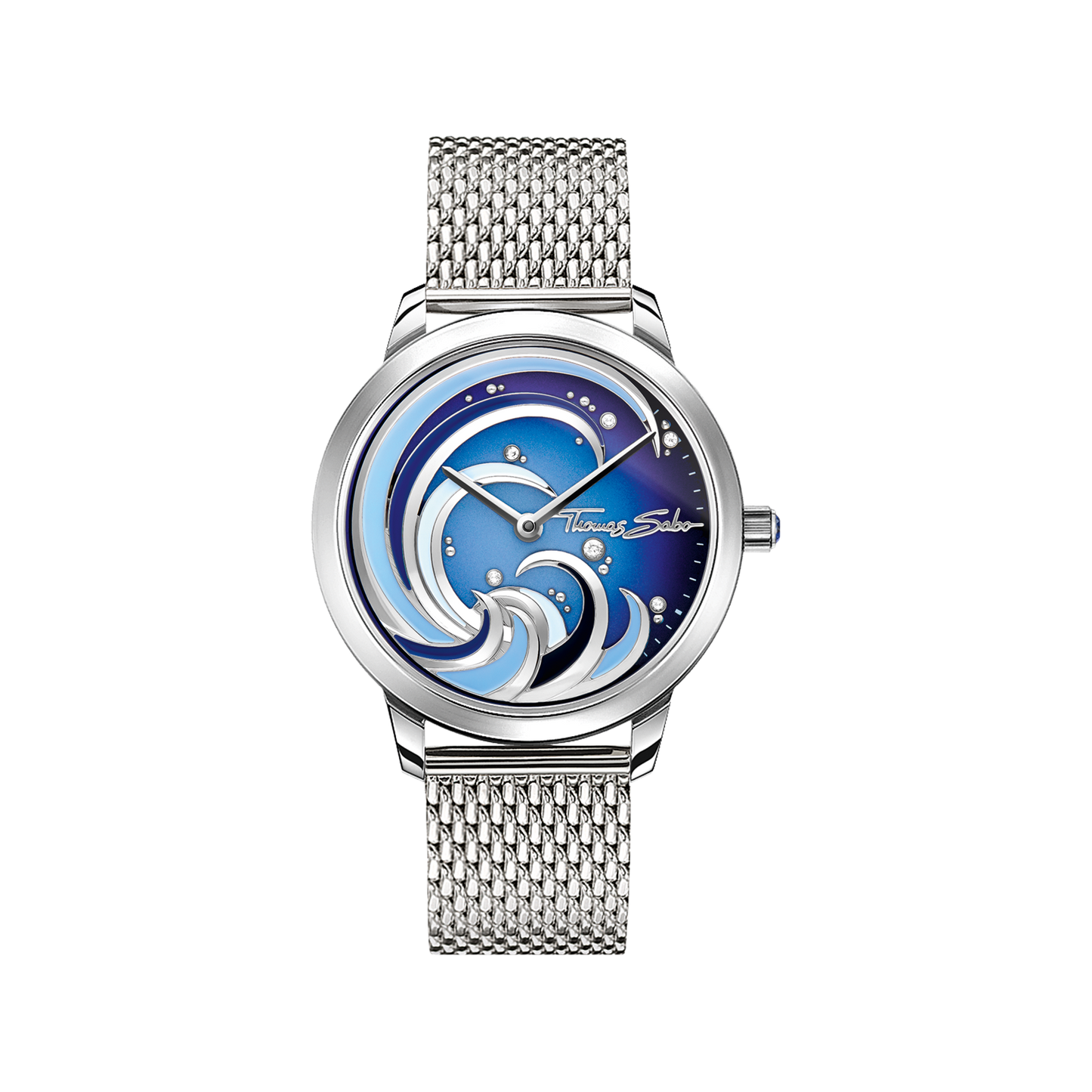 THOMAS SABO Ocean Vibes Watch with white stones two-tone