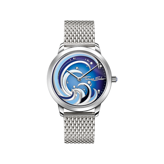 THOMAS SABO Ocean Vibes Watch with white stones two-tone