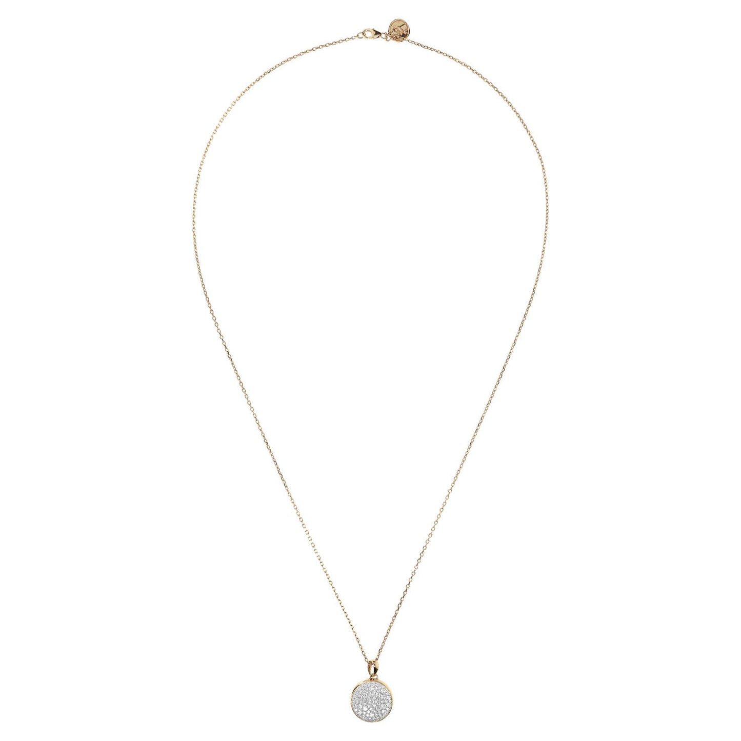 Bronzallure Golden Cubic Zirconia Round Necklace